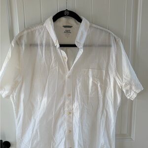 Izod White Casual Button Down Shirt